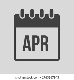 Vector icon calendar spring month - April. Sign of the year. Vector illustration.