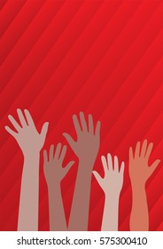 Vector icon of call for volunteers against color background