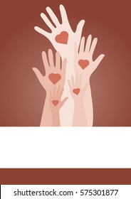 Vector icon of call for volunteers against color background
