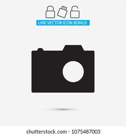 Vector icon camera 10 EPS