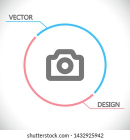 Vector icon camera 10 EPS . Lorem Ipsum Illustration design