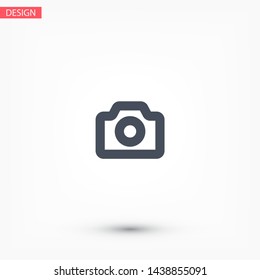 Vector icon camera 10 EPS . Lorem Ipsum Illustration design