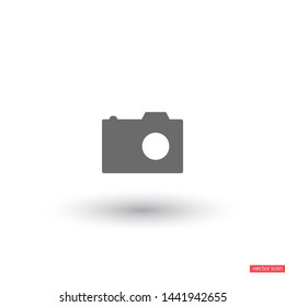 Vector icon camera 10 EPS . Lorem Ipsum Illustration design