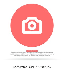 Vector icon camera 10 EPS . Lorem Ipsum Illustration design