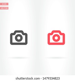 Vector icon camera 10 EPS . Lorem Ipsum Illustration design