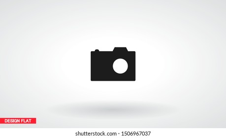 Vector icon camera 10 EPS . Lorem Ipsum Illustration design