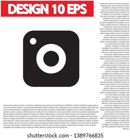 vector icon camera . Lorem Ipsum Illustration design