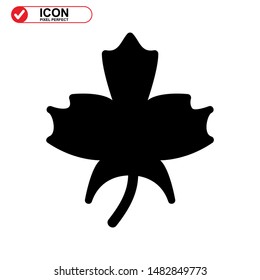 Vector icon of Canadian autumn leaf, Maple leaf icons. Vector illustration