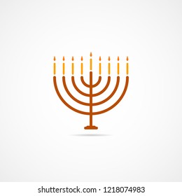 Vector Icon Of The Candle Holder For Hanukkah