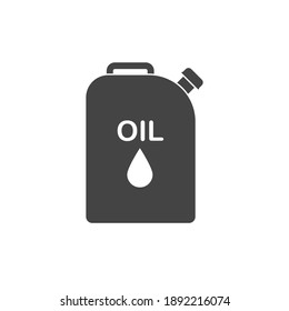 Vector icon canister for gasoline on white isolated background.  