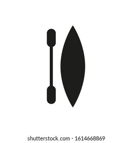 vector icon of canoe with simple shapes