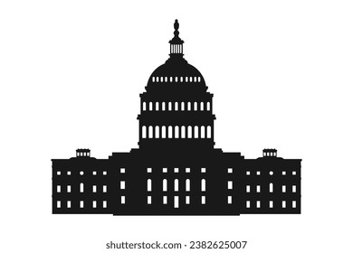 icono vector de capitol building washington dc congreso americano