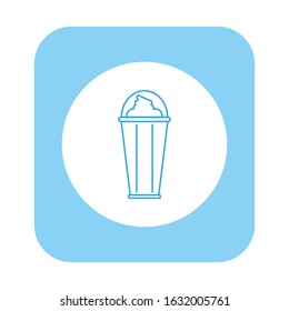 vector icon of cappuccino coffee 