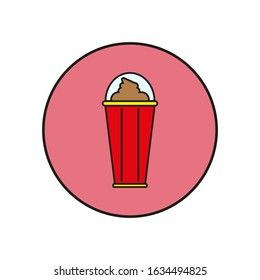 vector icon of cappuccino coffee 
