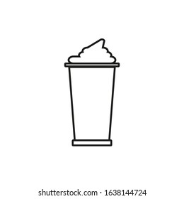 vector icon of cappuccino coffee