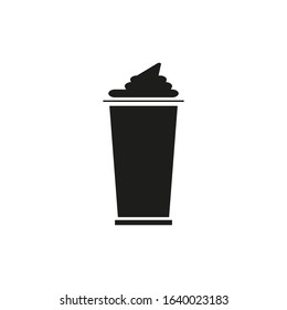 vector icon of cappuccino coffee