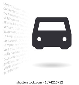 Vector icon car 10 EPS . Lorem Ipsum Illustration design