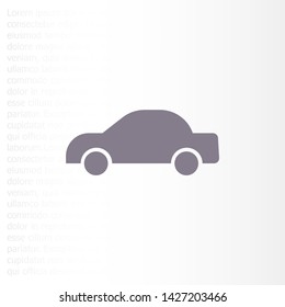 Vector icon car 10 EPS . Lorem Ipsum Illustration design