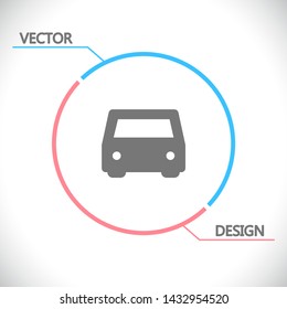 Vector icon car 10 EPS . Lorem Ipsum Illustration design