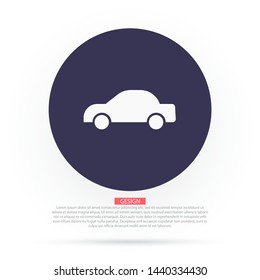 Vector icon car 10 EPS . Lorem Ipsum Illustration design