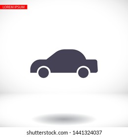 Vector icon car 10 EPS . Lorem Ipsum Illustration design