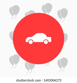 Vector icon car 10 EPS . Lorem Ipsum Illustration design