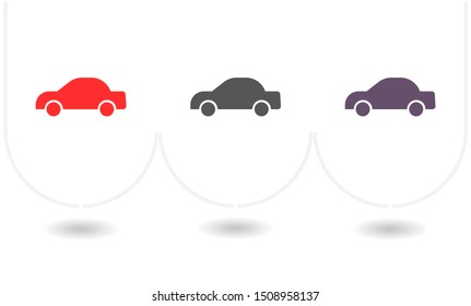 Vector icon car 10 EPS . Lorem Ipsum Illustration design