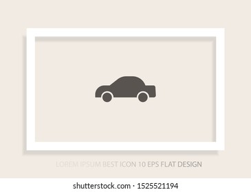 Vector icon car 10 EPS . Lorem Ipsum Illustration design