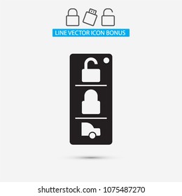 Vector icon car key 10 EPS