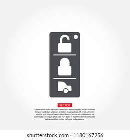 Vector icon car key 10 EPS