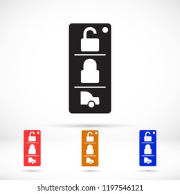 Vector icon car key 10 EPS