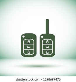 Vector icon car key 10 EPS