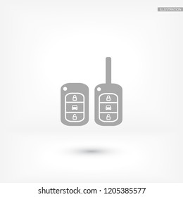 Vector icon car key 10 EPS