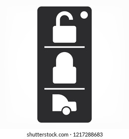 Vector icon car key 10 EPS