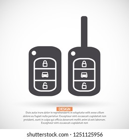 Vector icon car key 10 EPS