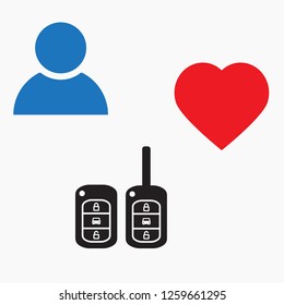 Vector icon car key 10 EPS