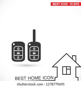 Vector icon car key 10 EPS