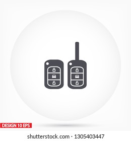 Vector icon car key 10 EPS