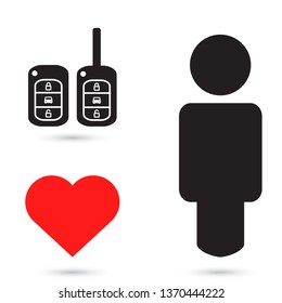 Vector icon car key 10 EPS