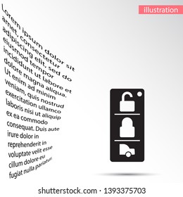 Vector icon car key 10 EPS . Lorem Ipsum Illustration design