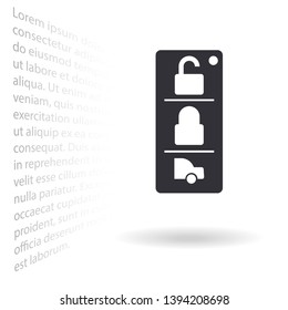 Vector icon car key 10 EPS . Lorem Ipsum Illustration design