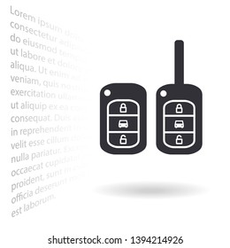 Vector icon car key 10 EPS . Lorem Ipsum Illustration design