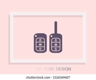 Vector icon car key 10 EPS . Lorem Ipsum Illustration design