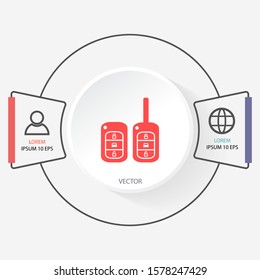 Vector icon car key 10 EPS . Lorem Ipsum Illustration design