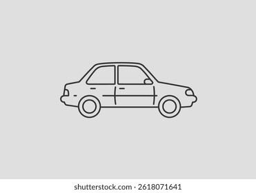 Vector icon of a car. Modern car sedan illustration symbol icon