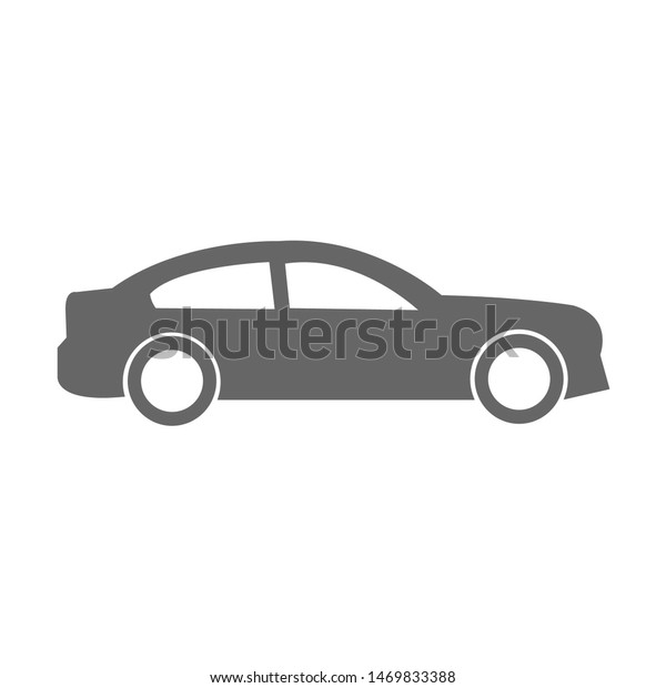 Vector icon of a car. Modern car sedan\
illustration symbol\
icon\
