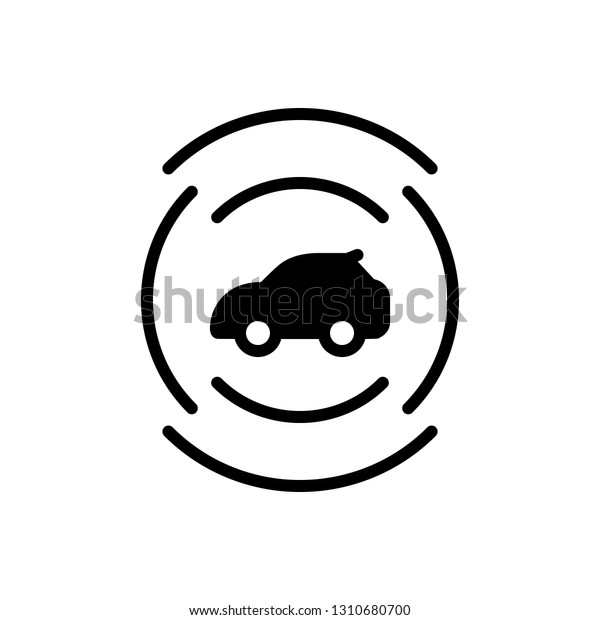 Vector icon for car\
sensor