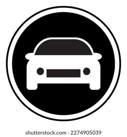 Vector. Icono. Coche. Signo de un coche con fondo blanco