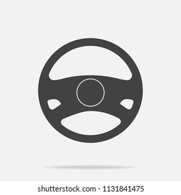  Vector icon of car steering wheel. Layers grouped for easy editing illustration. For your design.