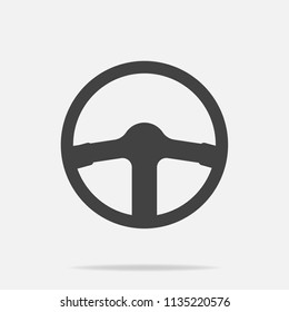  Vector icon of car steering wheel. Layers grouped for easy editing illustration. For your design.